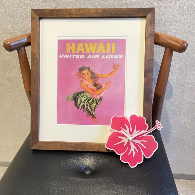 ハイビスカス 壁掛け時計 wallclock ハワイ hawaii お花 花びら 花時計