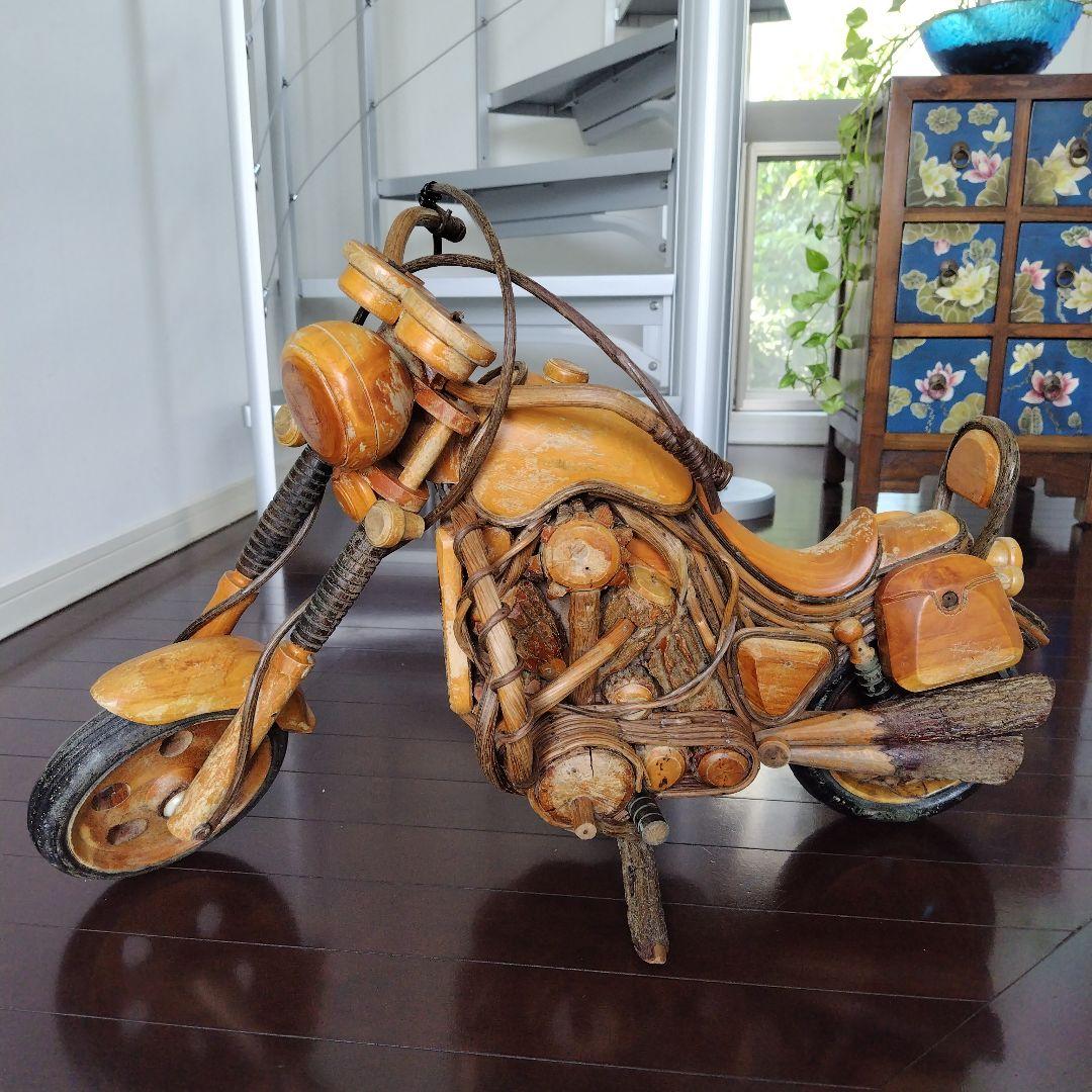 レア！ヴィンテージ 天然木 木製 大型 インテリアバイク模型 木彫り レトロ Amazon.co.jp: オートバイ・バイク模型 木製 レトロ 手作り 工芸品