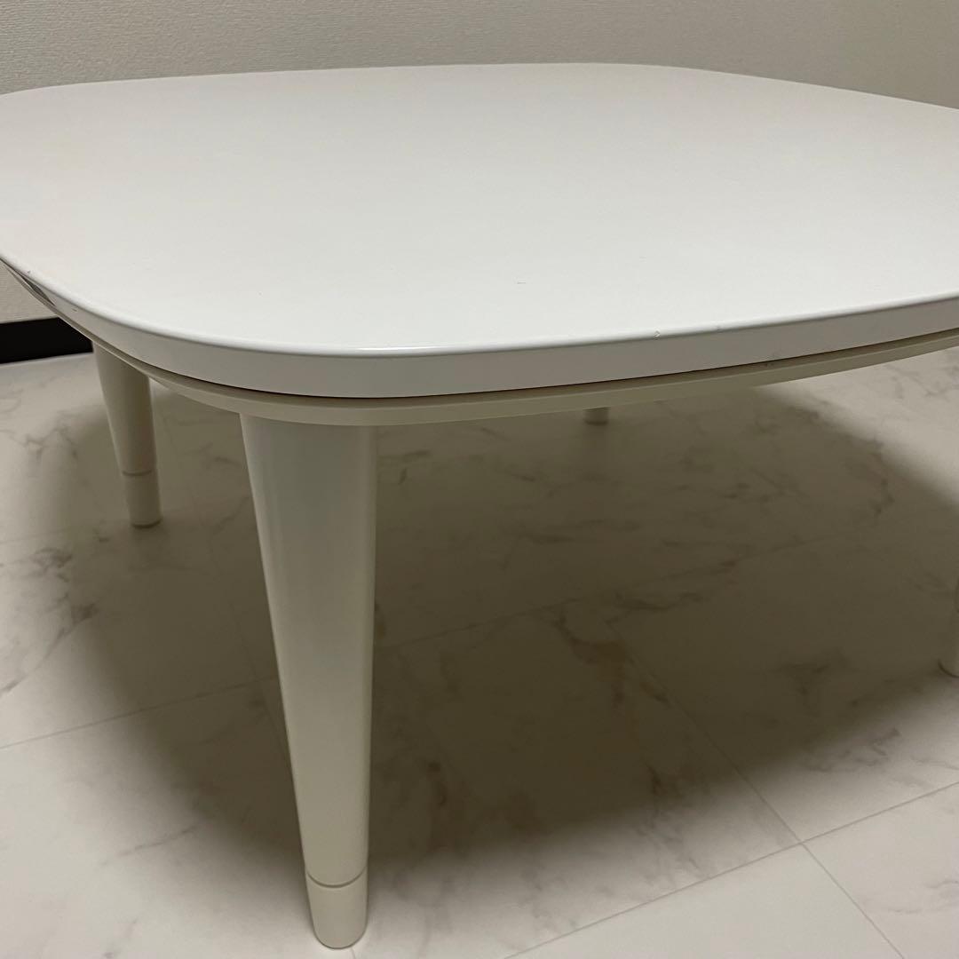 こたつテーブル ホワイト 値下げ◎ 鏡面仕上げのホワイトこたつテーブル ＜幅105cm＞｜通販のベルメゾンネット