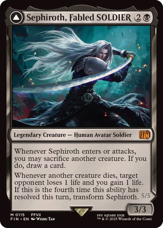 FOIL)威名のソルジャー、セフィロス/Sephiroth, Fabled SOLDIER《英語