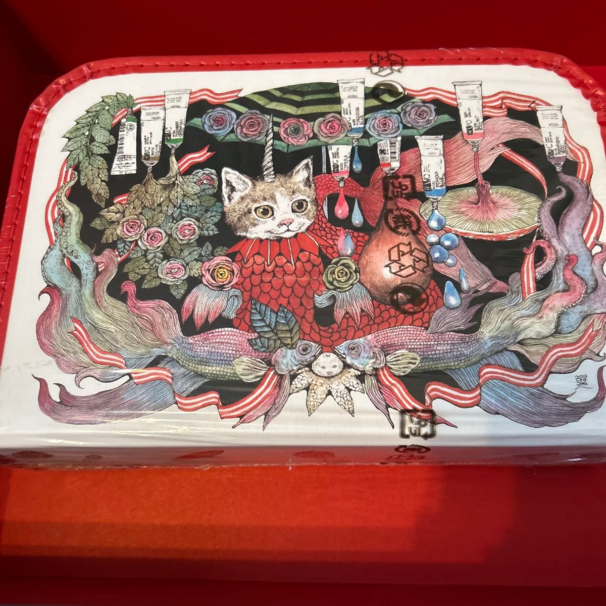 ヒグチユウコ ペーパートランク 新品 御道具箱 物入れ 猫のイラスト