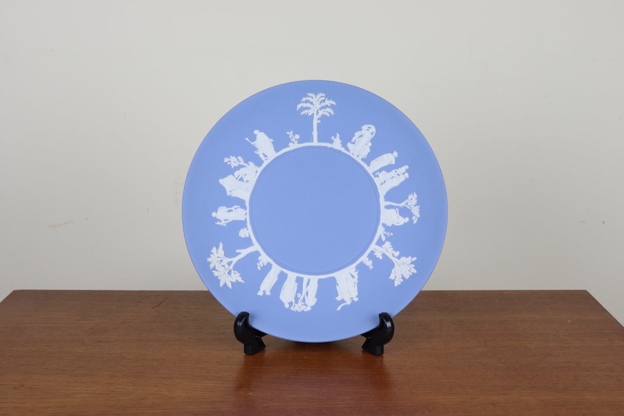 ウェッジウッド ジャスパー プレート23.8cm ペールブルー 大皿 飾り皿