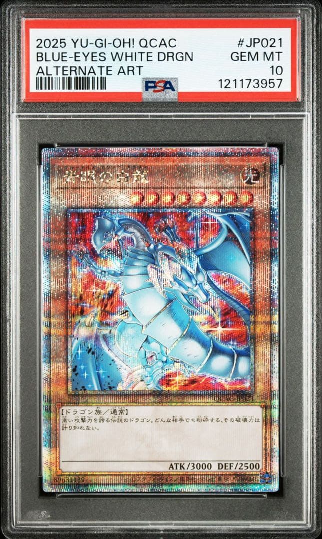 【PSA10】ブルーアイズホワイトドラゴン25thシク　　アーコレ　絵違い　日版 青眼の白龍(シークレット/イラスト違い) | シークレット | ドラゴン